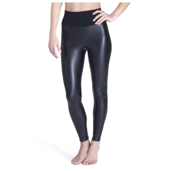 SPANX Pants - NWOT SPANX Faux Leather Shaping Leggings sz XL